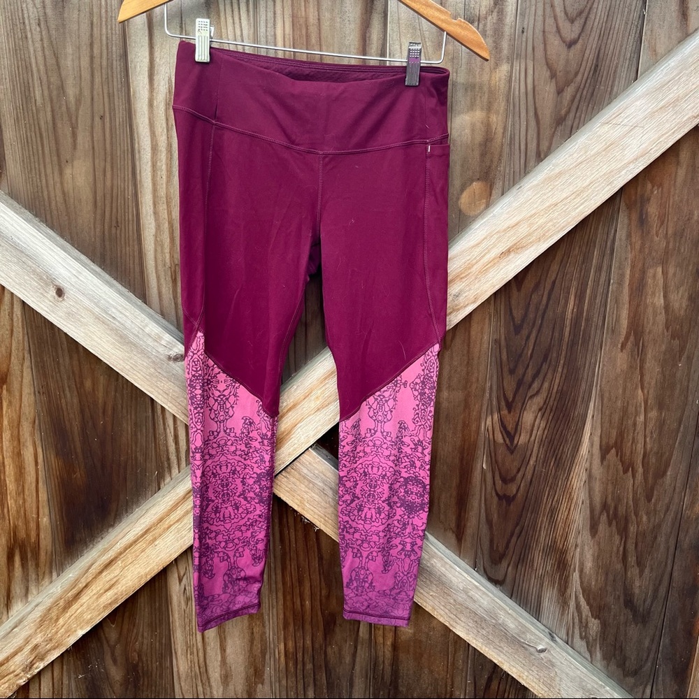 Calia by Carrie Underwood Burgundy Leggings